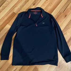 Navy blue and pink meddium Vineyard vines 1/4 zip. Lightweight material
